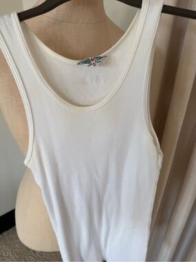 Hard Tail White Ribbed Tank Top - Women's Classic Scoop Neck